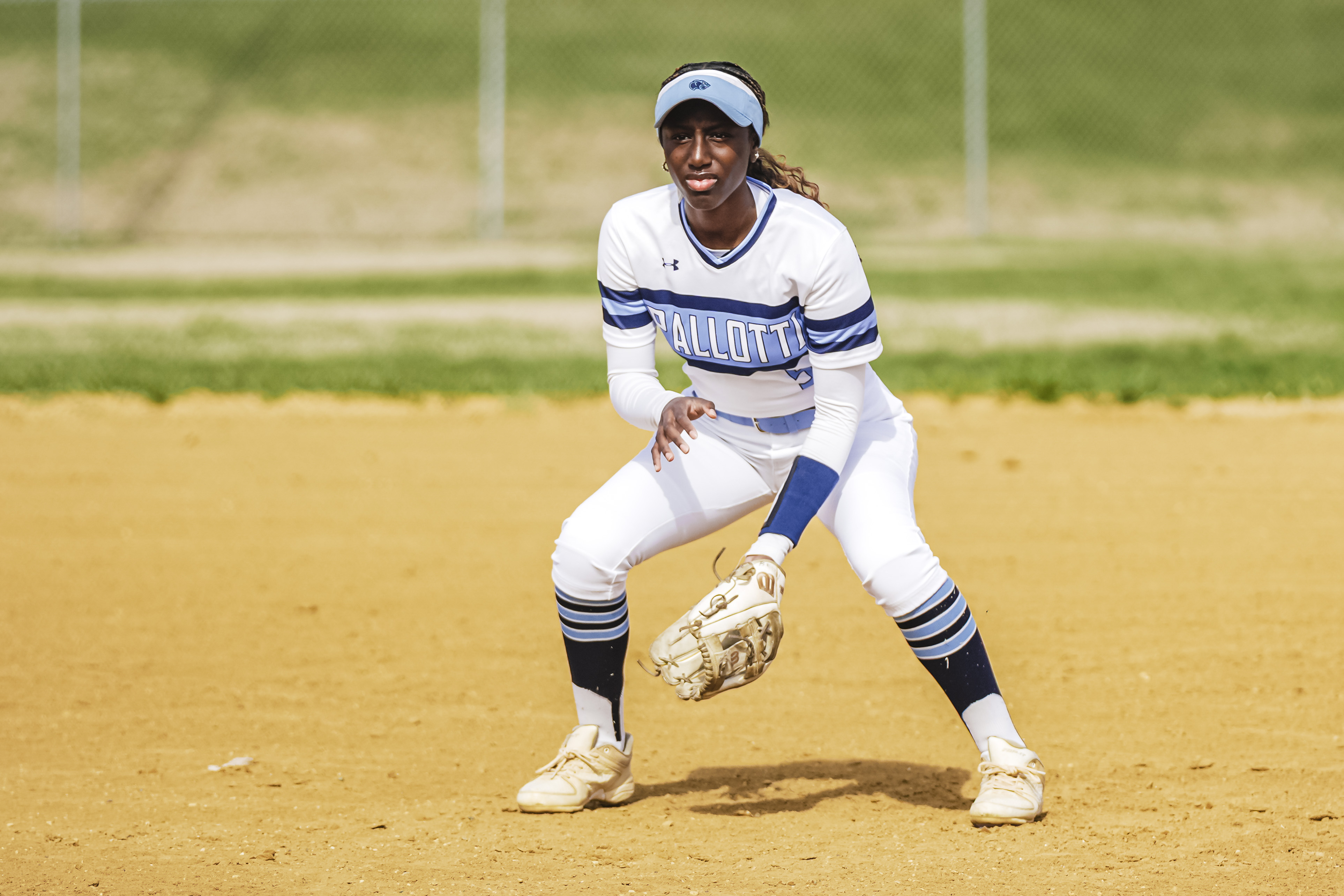 Athlete competing in a high school game